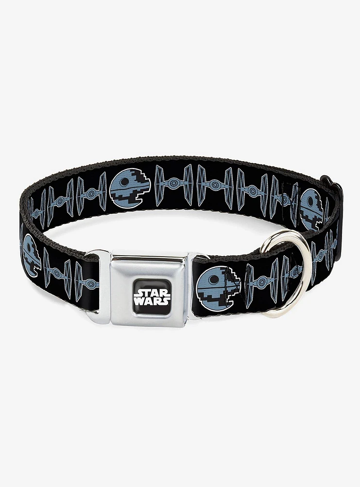 Star Wars Death and TIE Fighters Seatbelt Buckle Dog Collar