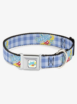 The Wizard of Oz Logo Gingham Seatbelt Buckle Dog Collar