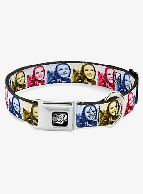 The Wizard of Oz Dorothy and Toto Pose Blues Seatbelt Buckle Dog Collar