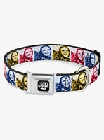 The Wizard of Oz Dorothy and Toto Pose Blues Seatbelt Buckle Dog Collar