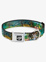 The Wizard of Oz Brick Road Scenes Seatbelt Buckle Dog Collar