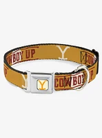 Yellowstone Y Logo Cowboy Up Seatbelt Buckle Dog Collar