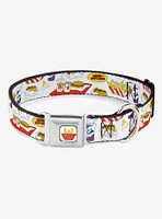 Beavis and Butt-Head Burger World Icons Seatbelt Buckle Dog Collar