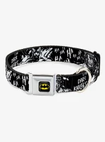 DC Comics Batman and Joker Smiling Close Up Seatbelt Buckle Dog Collar