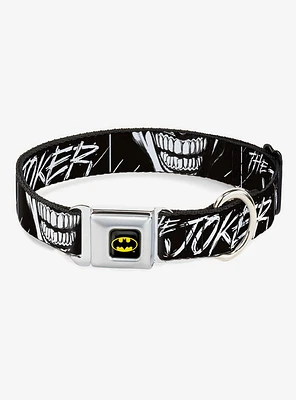 DC Comics The Joker Smiling Eyes Sketch Close Up Seatbelt Buckle Dog Collar