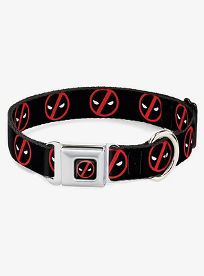 Marvel Deadpool Logo Seatbelt Buckle Dog Collar