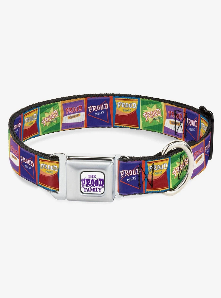 Disney The Proud Family Snacks Logo Seatbelt Buckle Dog Collar