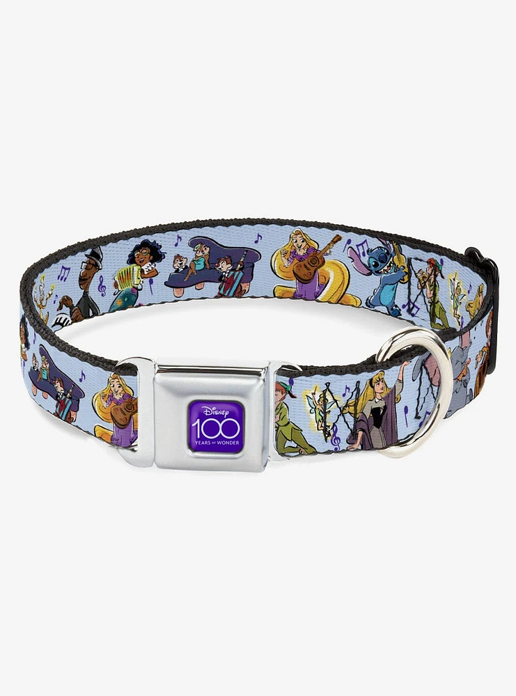 Disney100 Musical Wonder Characters Music Notes Seatbelt Buckle Dog Collar