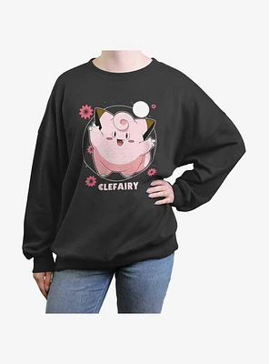 Pokemon Clefairy Dance Girls Oversized Sweatshirt