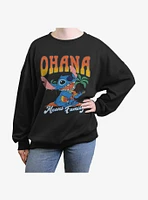 Disney Lilo & Stitch Ohana Means Family Girls Oversized Sweatshirt