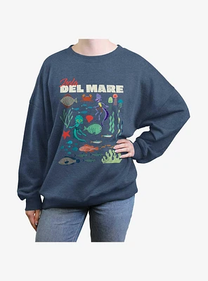 Disney Pixar Luca Del Mare Sea Icons Girls Oversized Sweatshirt