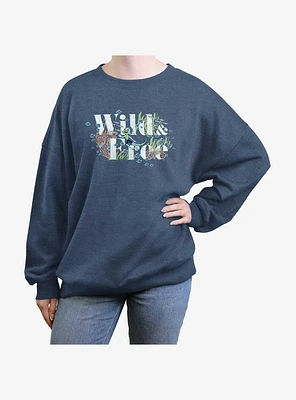 Disney Pixar Luca Wild Free Girls Oversized Sweatshirt