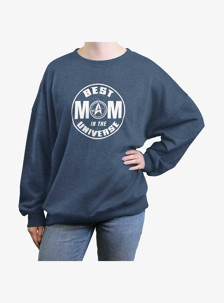 Star Trek Best Mom Girls Oversized Sweatshirt