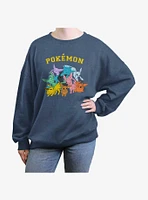 Pokemon Gotta Catch Eeveelutions Girls Oversized Sweatshirt