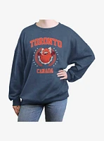 Disney Pixar Turning Red Toronto Collegiate Girls Oversized Sweatshirt