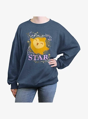 Disney Wish I'm A Star Girls Oversized Sweatshirt