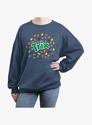 Trix Jumble Cereal Girls Oversized Sweatshirt
