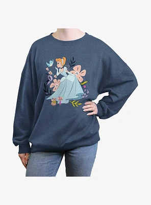 Disney Cinderella And Friends Girls Oversized Sweatshirt