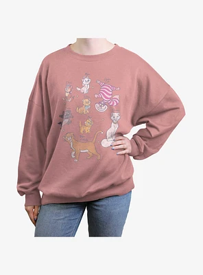 Disney Kitties Girls Oversized Sweatshirt