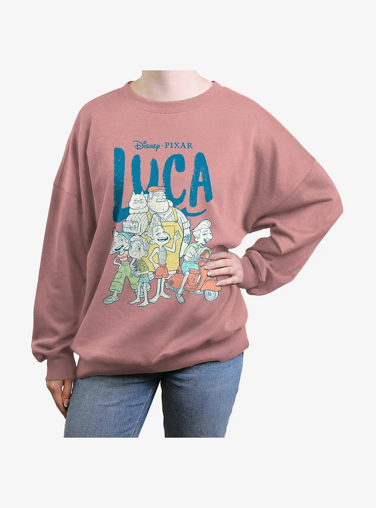 Disney Pixar Luca The Family Girls Oversized Sweatshirt