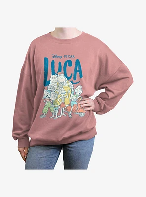 Disney Pixar Luca The Family Girls Oversized Sweatshirt