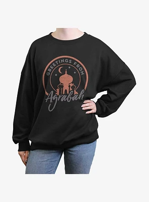 Disney Aladdin Greetings From Agrabah Girls Oversized Sweatshirt