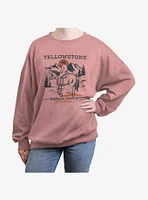 Yellowstone Dutton Ranch Mountains Girls Oversized Sweatshirt