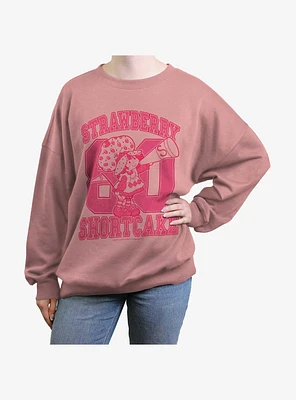 Strawberry Shortcake Collegiate Girls Oversized Sweatshirt