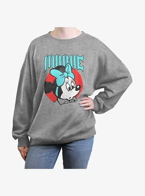 Disney Minnie Mouse Grunge Girls Oversized Sweatshirt