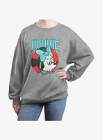 Disney Minnie Mouse Grunge Girls Oversized Sweatshirt