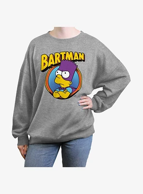 The Simpsons Bartman Circle Girls Oversized Sweatshirt