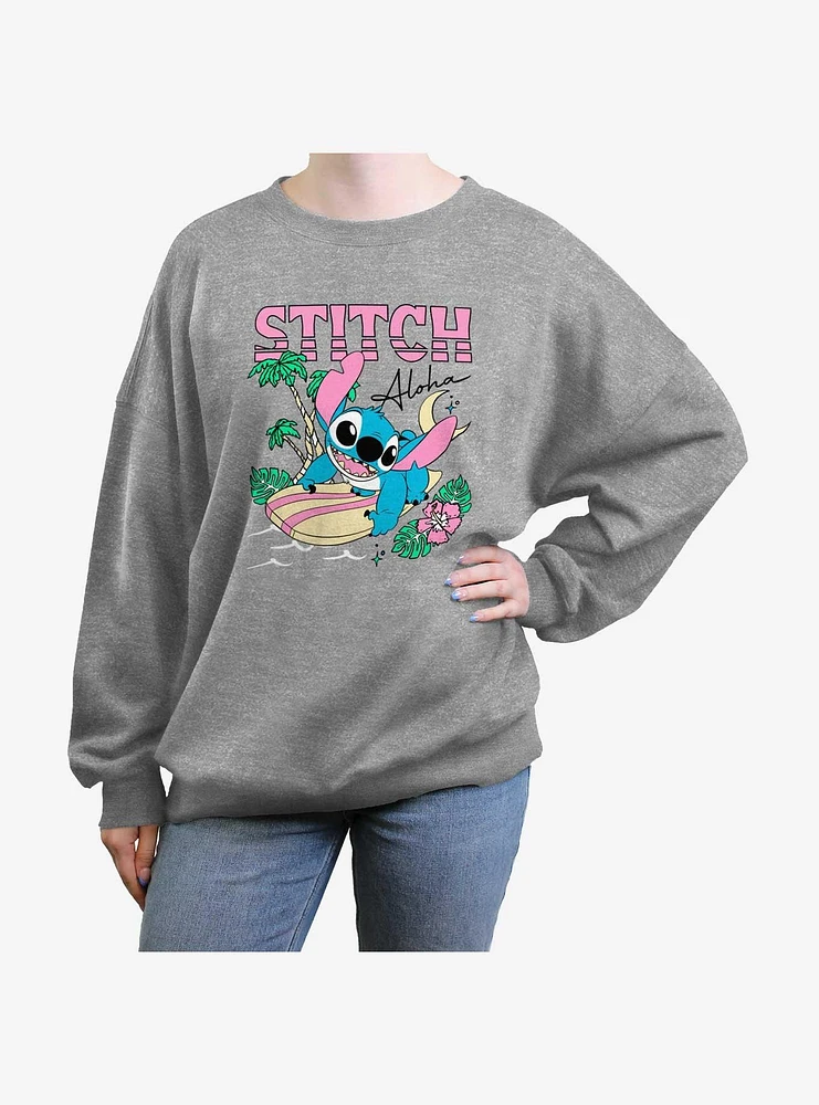 Disney Lilo & Stitch Aloha Girls Oversized Sweatshirt