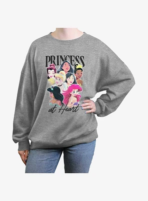 Disney Princesses Princess At Heart Girls Oversized Sweatshirt