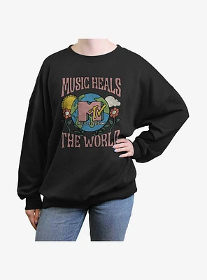 MTV Music Heals Girls Oversized Sweatshirt