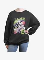 Star Wars The Mandalorian Vintage Colors Girls Oversized Sweatshirt