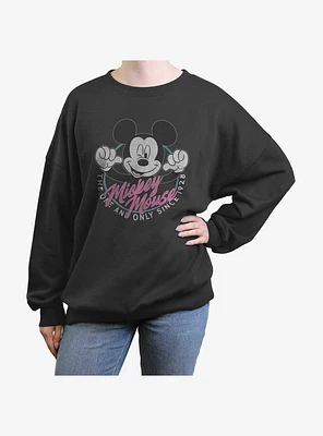 Disney Mickey Mouse The One And Only Girls Oversized Sweatshirt