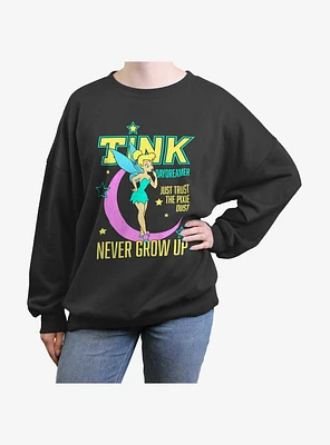 Disney Tinker Bell Daydreamer Cover Womens Oversized Sweatshirt