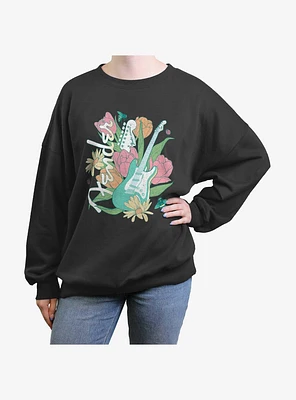 Fender Spring Guitar Womens Oversized Sweatshirt