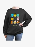 Pokemon Circle Portraits Womens Oversized Sweatshirt