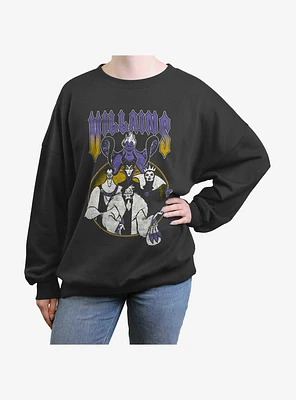 Disney Villains Metal Womens Oversized Sweatshirt