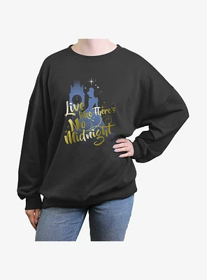 Disney Cinderella No Midnight Womens Oversized Sweatshirt