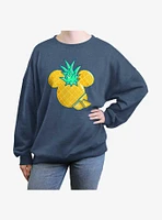 Disney Mickey Mouse Pineapple Womens Oversized Sweatshirt