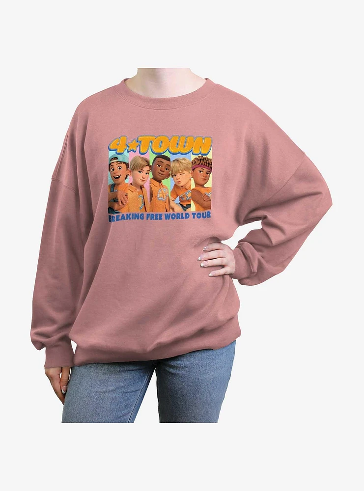 Disney Pixar Turning Red 4Town Concert Womens Oversized Sweatshirt