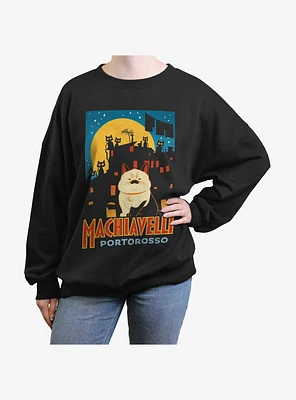 Disney Pixar Luca Machiavelli Portorosso Womens Oversized Sweatshirt