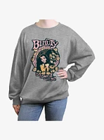 Disney Beauty And The Beast Found Within Womens Oversized Sweatshirt