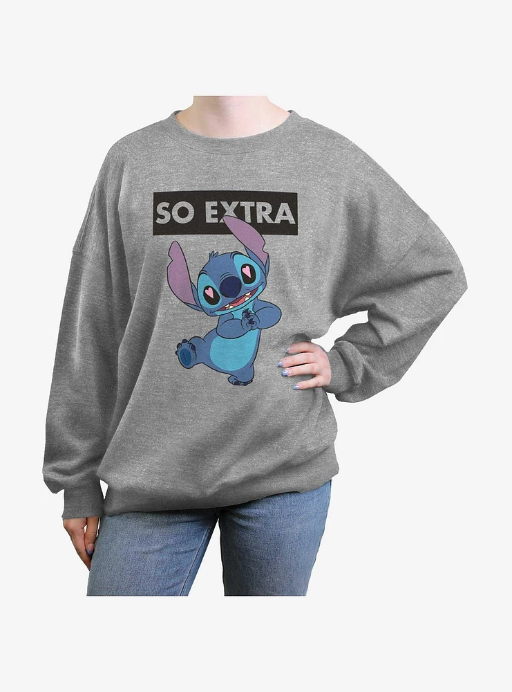 Disney Lilo & Stitch So Extra Womens Oversized Sweatshirt