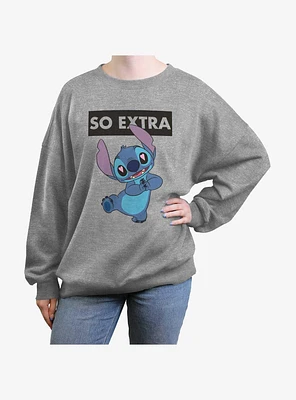 Disney Lilo & Stitch So Extra Womens Oversized Sweatshirt