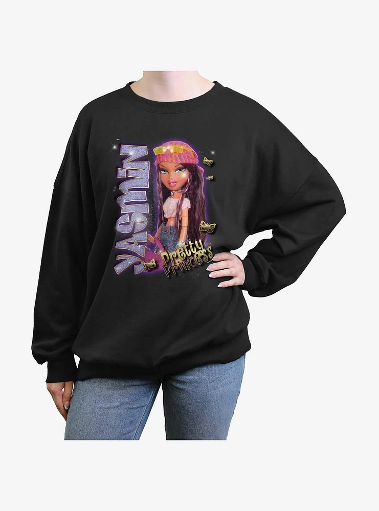 Bratz Yasmin Pretty Princess Womens Oversized Sweatshirt