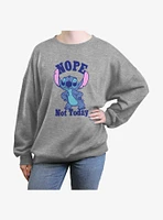 Disney Lilo & Stitch Nope Not Today Womens Oversized Sweatshirt