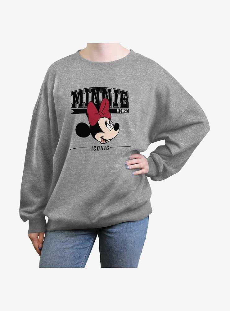 Disney Minnie Mouse Iconic Womens Oversized Sweatshirt